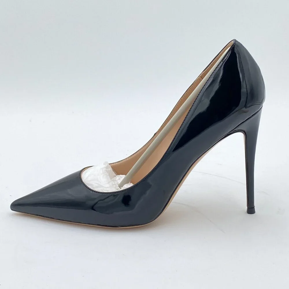 Black Women Formal Pointed Toe Pumps High Heel Sexy Slip On Office Dress Shoes - Picture 3 of 6